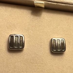 NWT .925 Sterling Silver Merona cufflinks Boys’ Men’s tricolor enamel panels